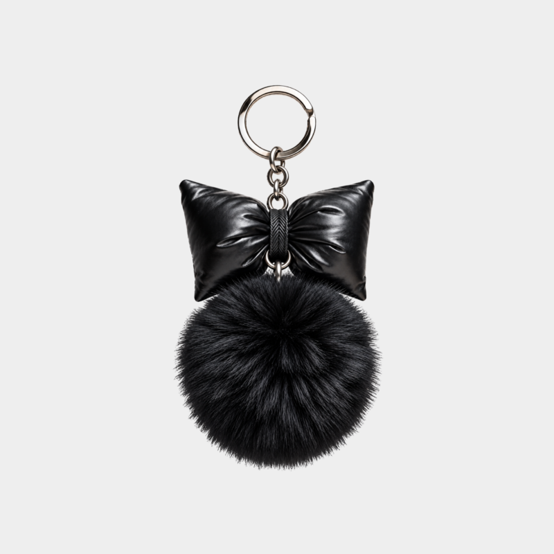 Bag charm bow puff