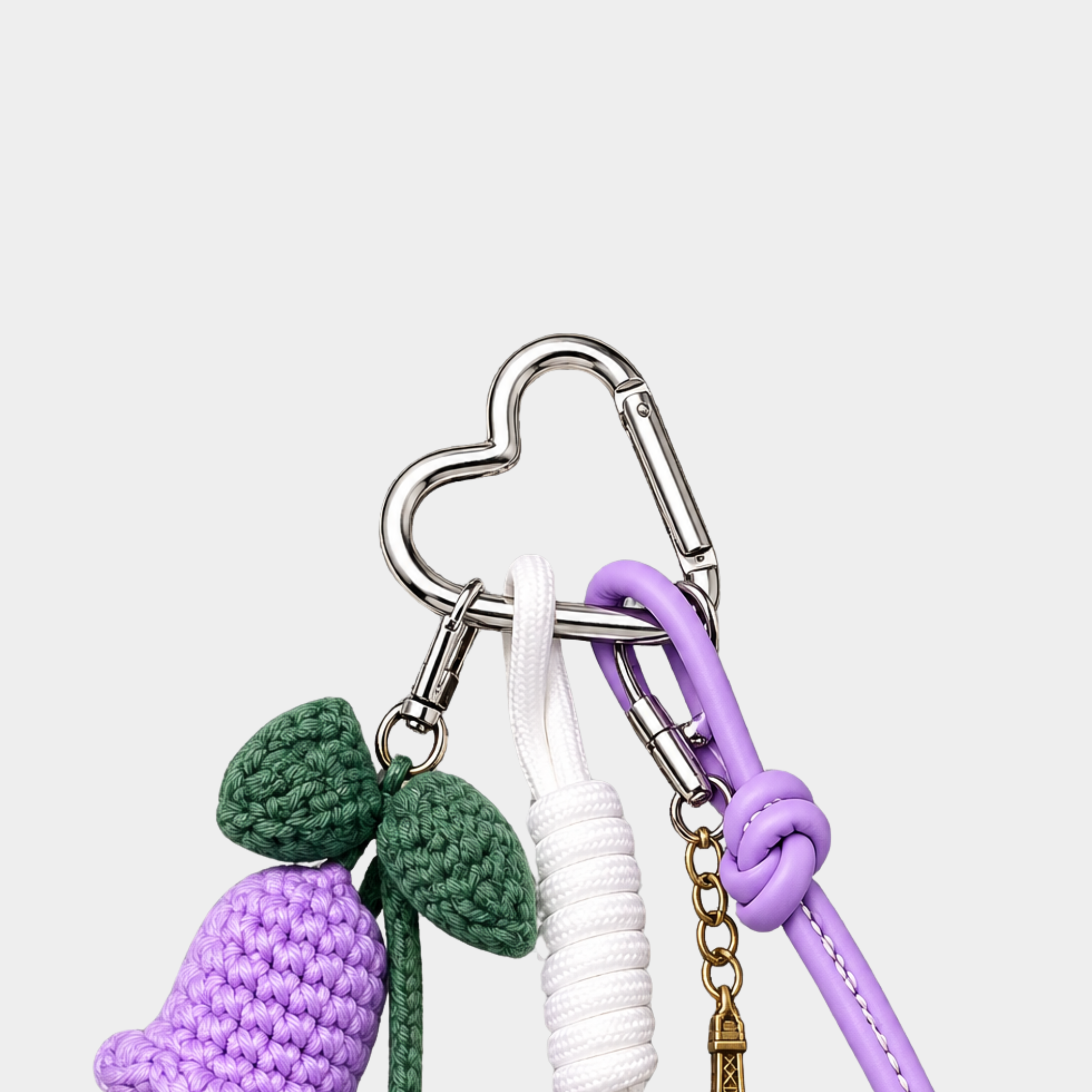 Bag charm tulipán tejido - Imagen 2